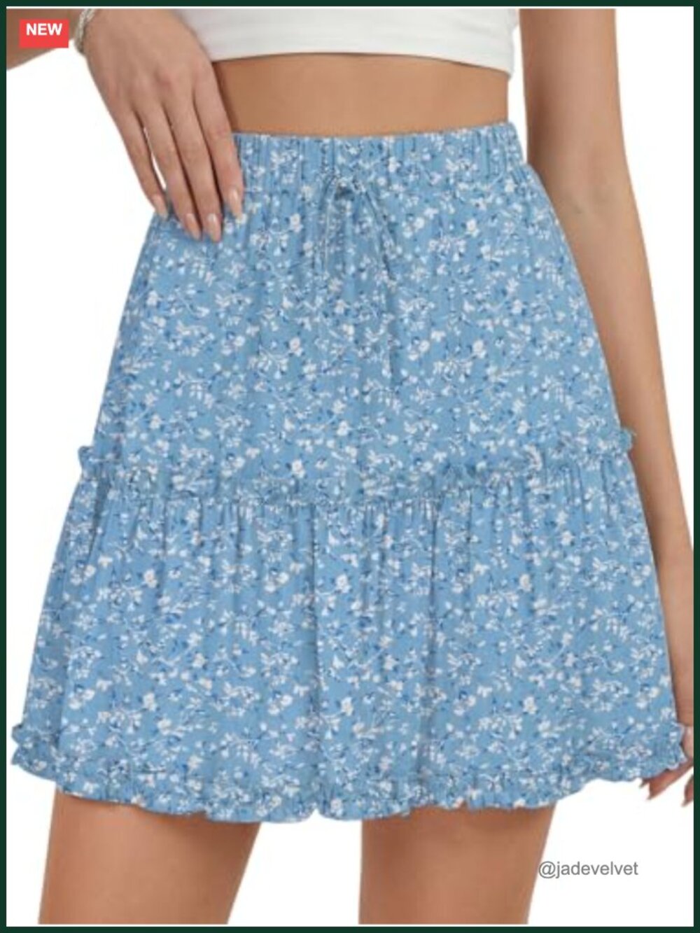 Women's Boho High Waisted Ruffle Mini Skirt Flowy Tiered A-Line